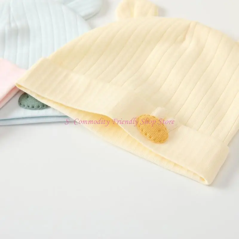 Gorro bebé recién nacido orejas de oso cálido y suave - imagen 4