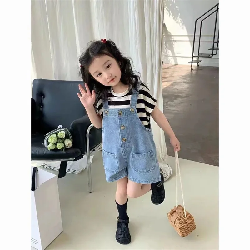 Pantalones cortos vaqueros de estilo occidental para niñas de verano - imagen 3