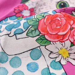 DXTON vestido de primavera para niñas con mangas rayadas y flores