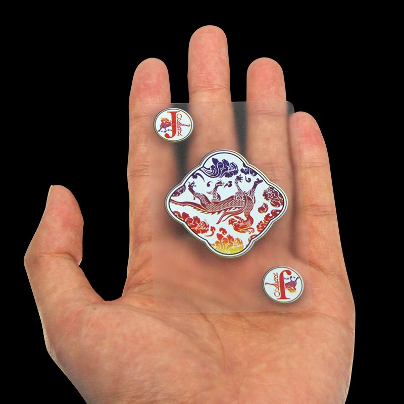 Cartas de juego impermeables de PVC transparentes con caja para poker - imagen 5