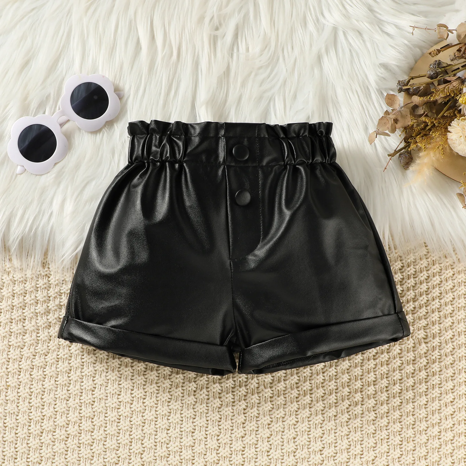 Conjunto de verano para niña blanco: top y pantalón corto - imagen 5