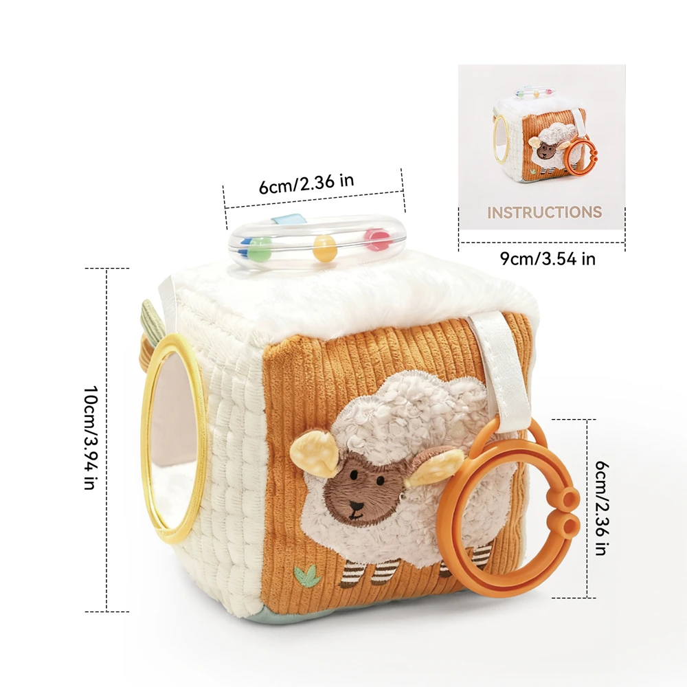 Baby Farm cubo sensorial de tela suave para dentición y aprendizaje - imagen 5