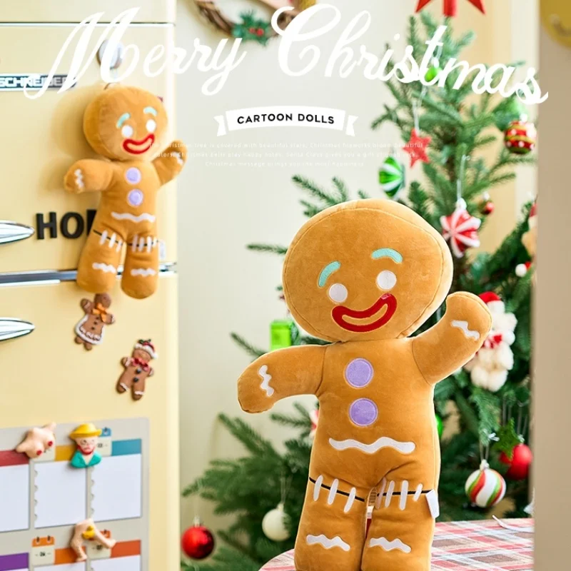 Peluche hombre de jengibre cojín suave de decoración navideña