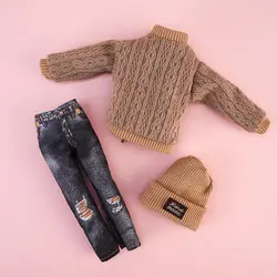 Conjunto de ropa para muñeca BJD de 30 cm con suéter y vaqueros