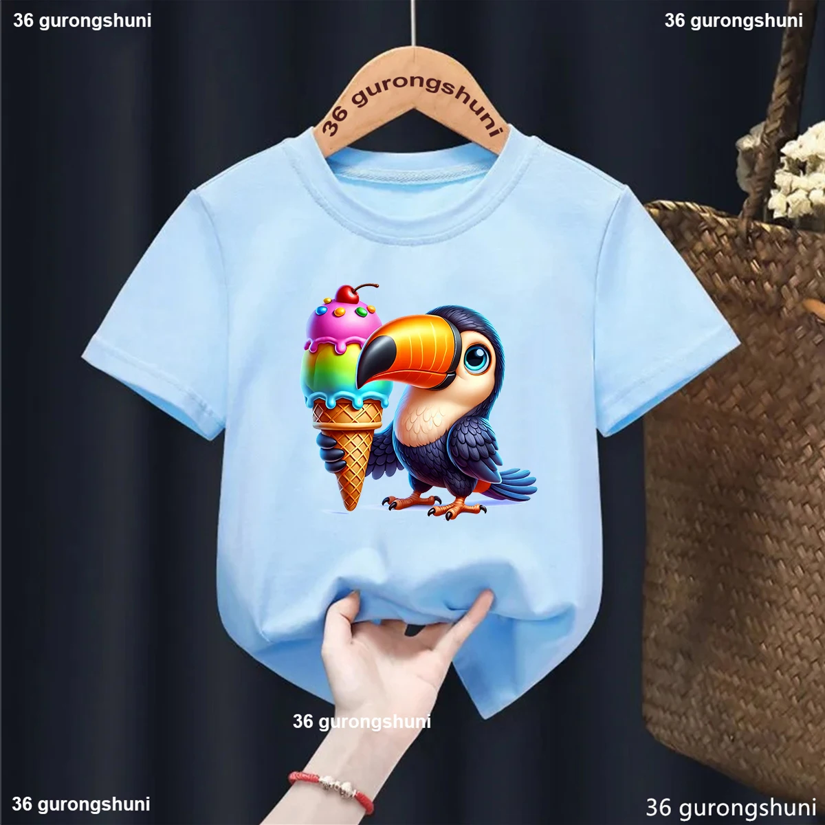 Camiseta infantil vista frontal completa
