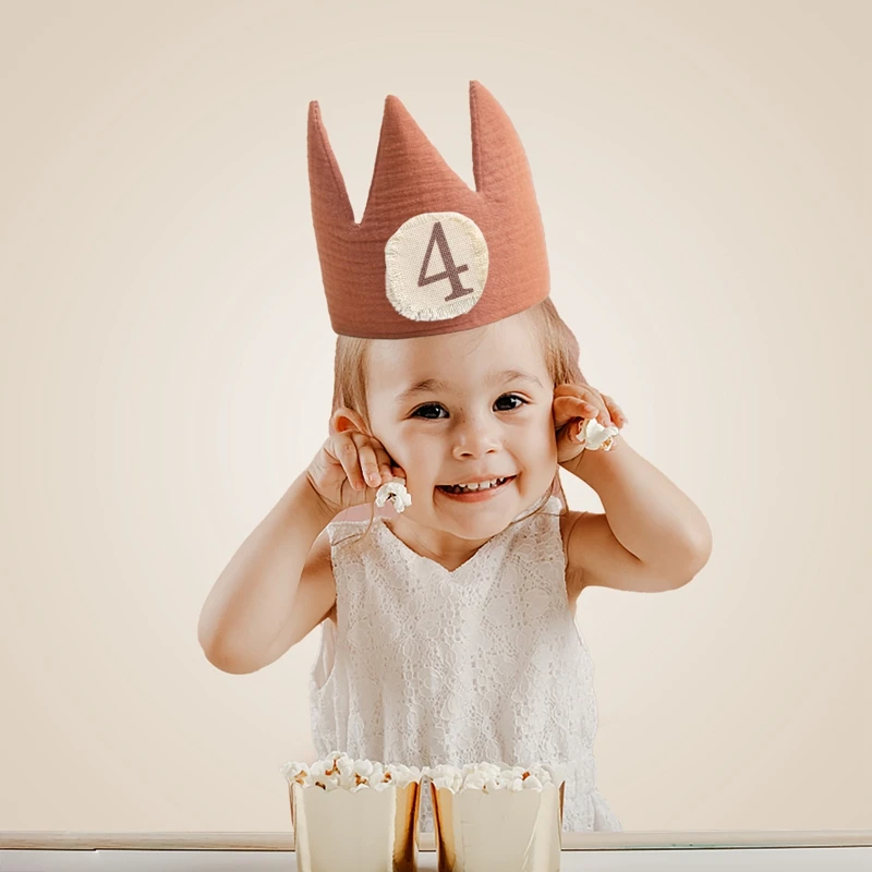 Gorro de bebé algodón con corona dibujos recién nacido - imagen 5
