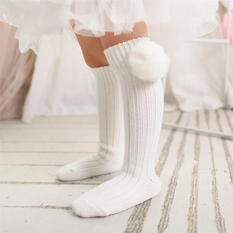 Calcetines Lawadka niña hasta la rodilla rosa