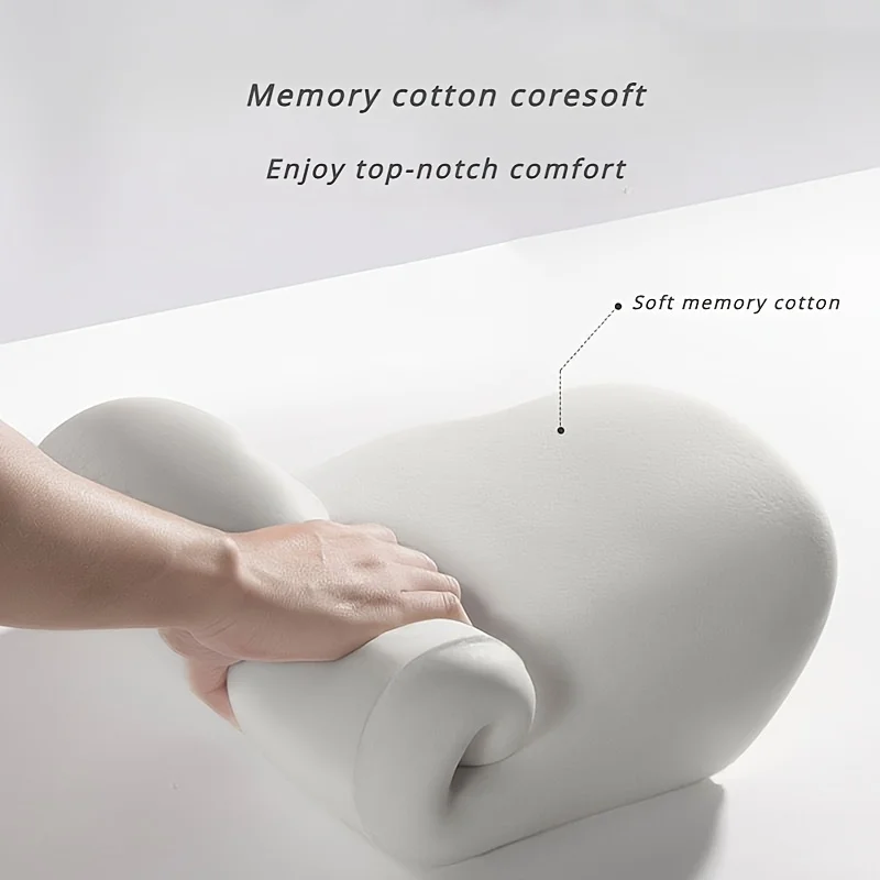 Almohada lumbar viscoelástica para coche y oficina – gris y negro - imagen 4