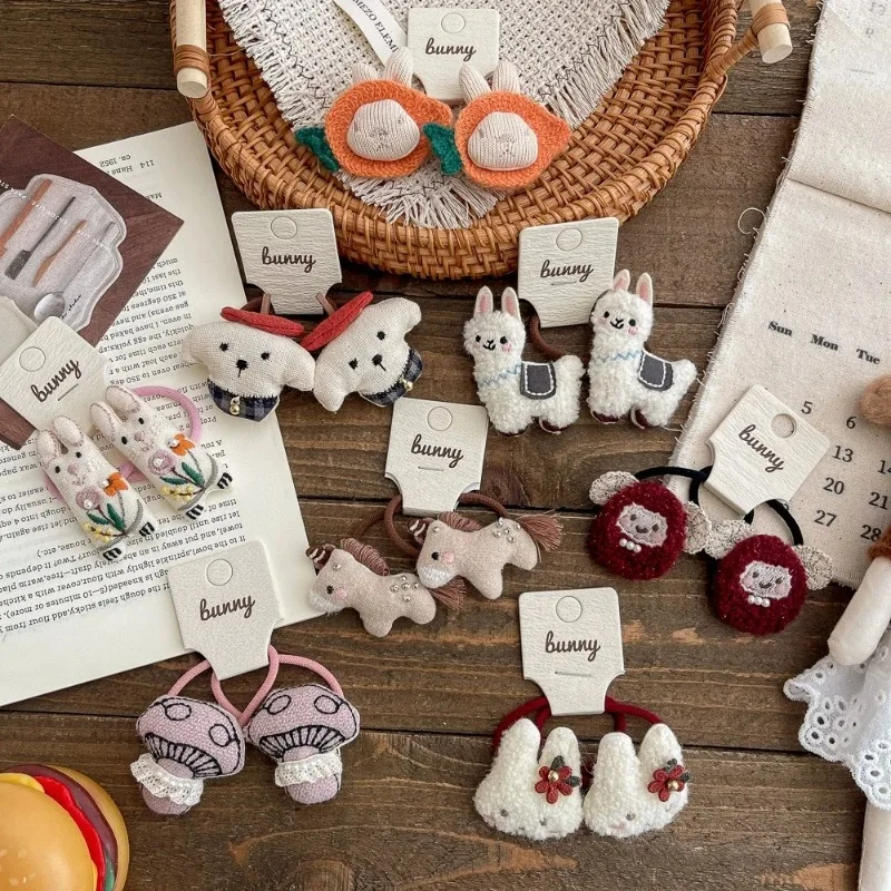 Bandas elásticas infantiles con lazo de algodón y motivos animales - imagen 2