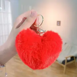 Colgante bolso felpa corazón suave llavero peluche bebé