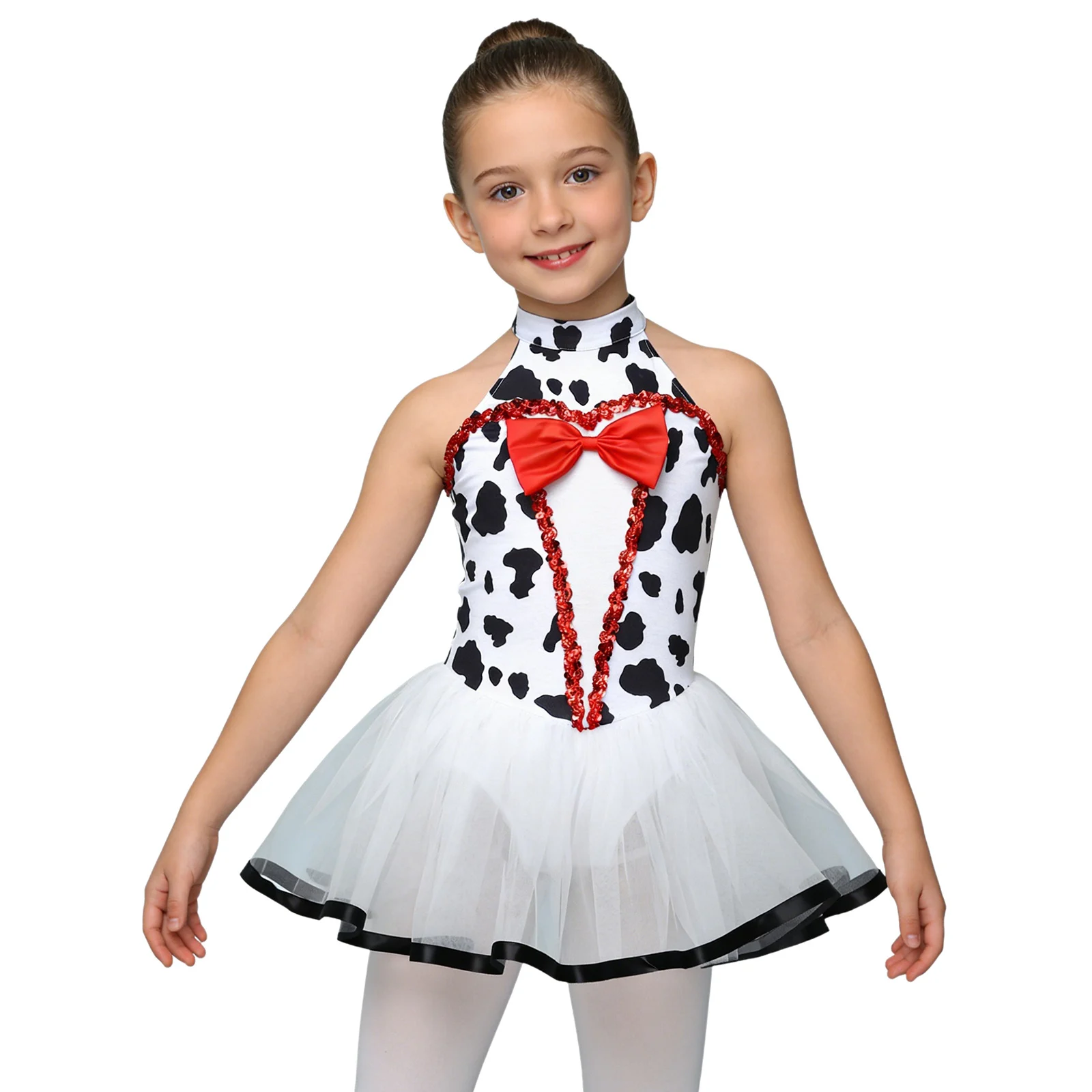 Vestido de ballet para niñas con lentejuelas sin mangas - imagen 2