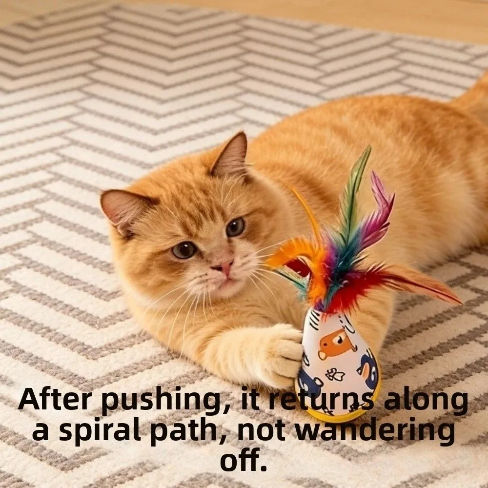 Juguete para gatos interactivo con plumas resistentes a mordidas - imagen 2