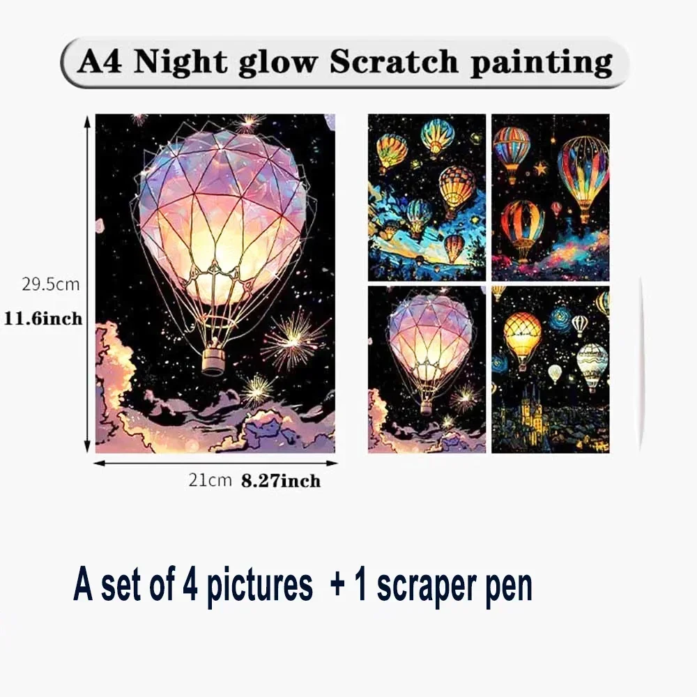 Kit de 4 pinturas luminosas para dibujar - Juguete educativo regalo - imagen 4