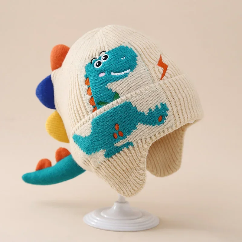 Gorro de invierno para niño con dinosaurios, cálido y cortaviento - imagen 4