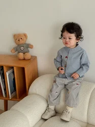 Pantalones vaqueros para niños de otoño, ajustados con bordado