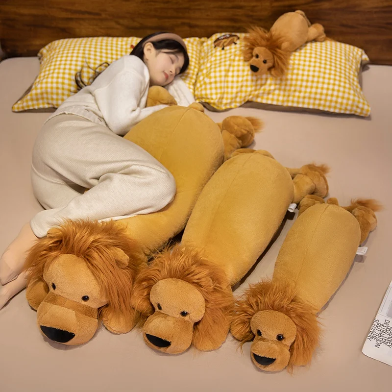 Peluche almohada de león esponjoso para dormir y abrazar - imagen 2