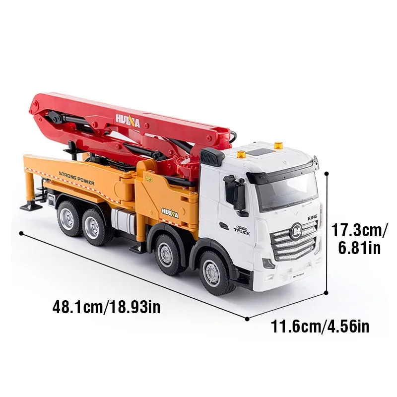 Huina camión de construcción RC con control remoto y bomba de cemento - imagen 5