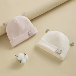 Gorro de oso para bebé – Algodón suave 0-6 meses
