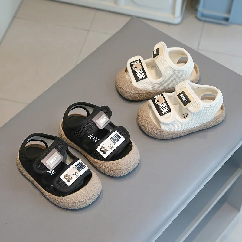 Sandalias transpirables verano para niños con suela antideslizante oso - imagen 3