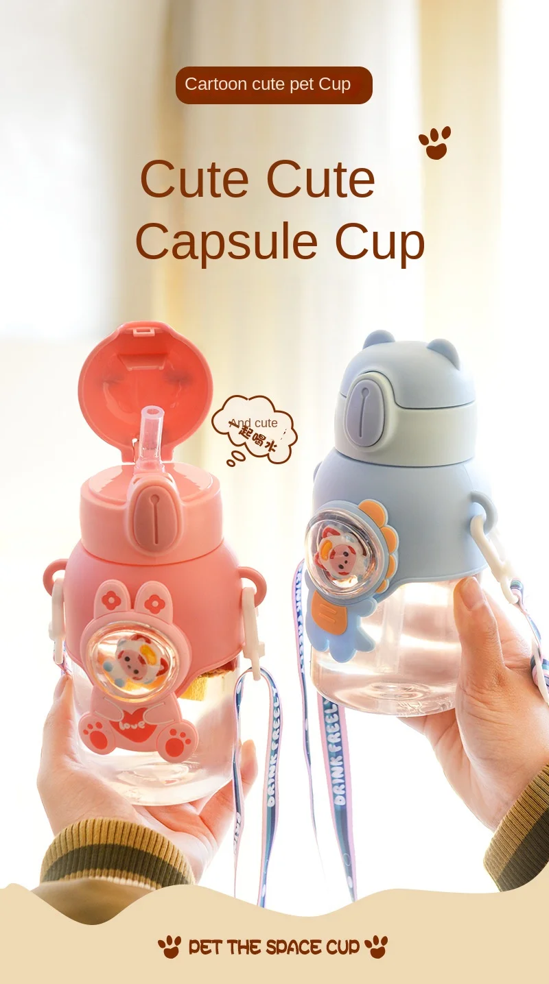 Botella de agua con diseño kawaii para niños