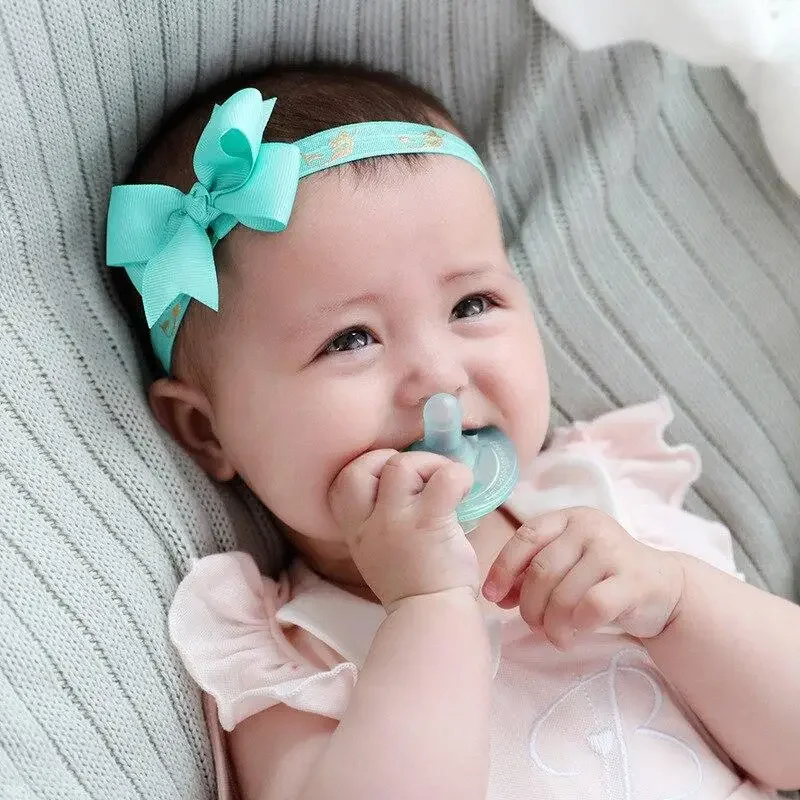 Diadema bebé elástica con flor y lazo para niñas – accesorios - imagen 3