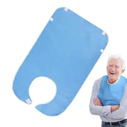 Babero de rizo grande para adultos con recogedor de migas