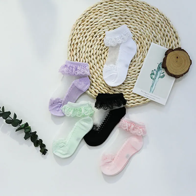 Calcetines invisibles ultrafinos de verano con encaje para niñas - imagen 5