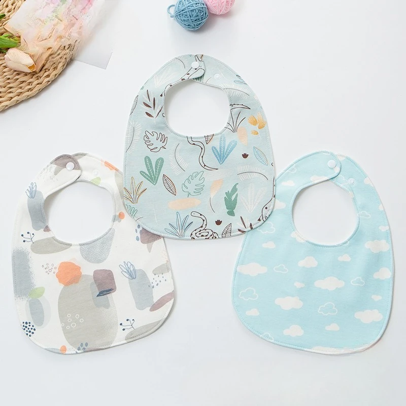 Baberos para bebé en forma de U absorbentes de algodón suave - imagen 3