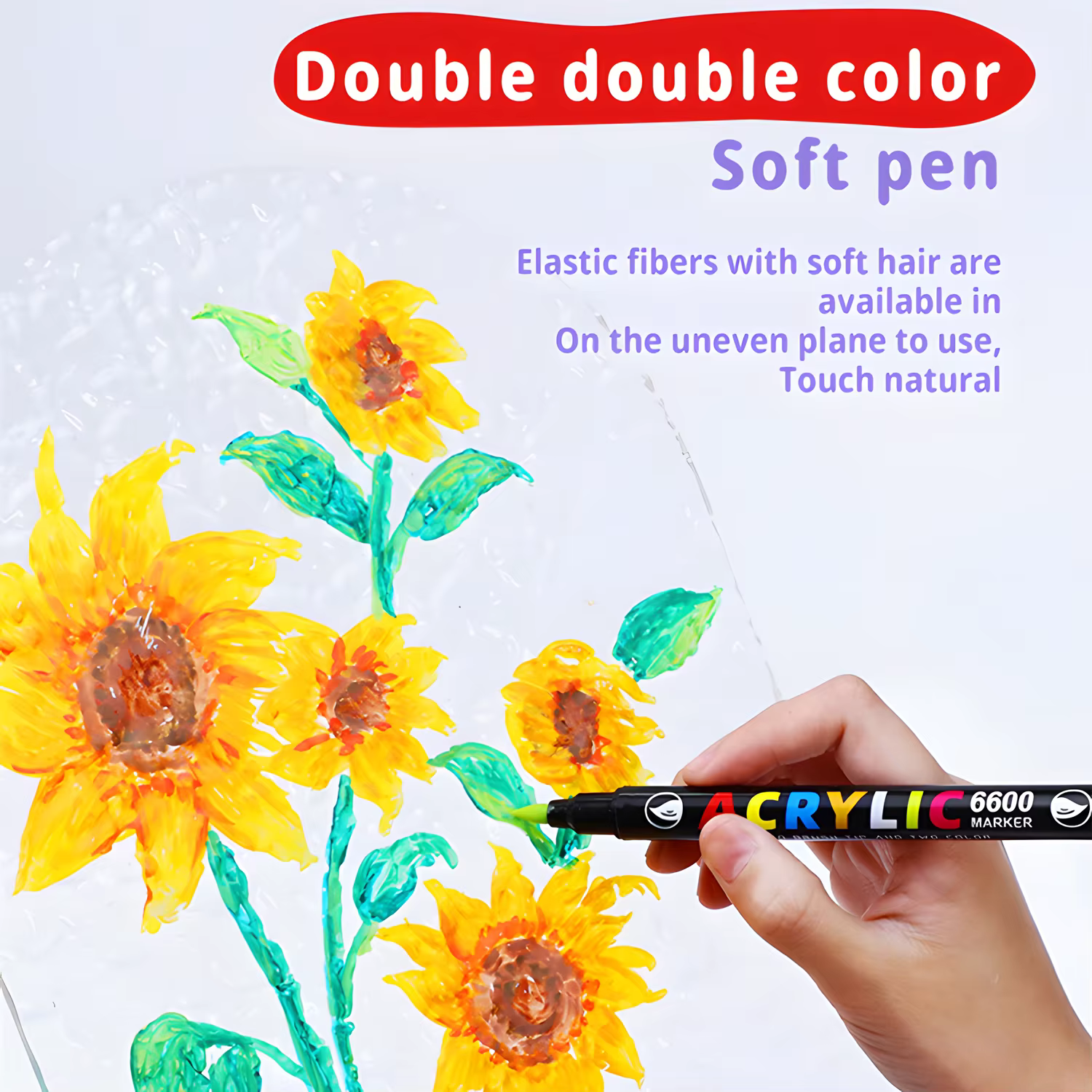 Rotuladores acrílicos de punta doble para niños – Set de colores