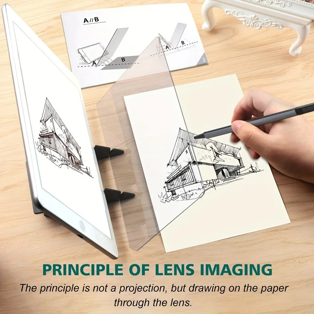 Tablero de dibujo óptico transparente portátil para proyector infantil - imagen 2