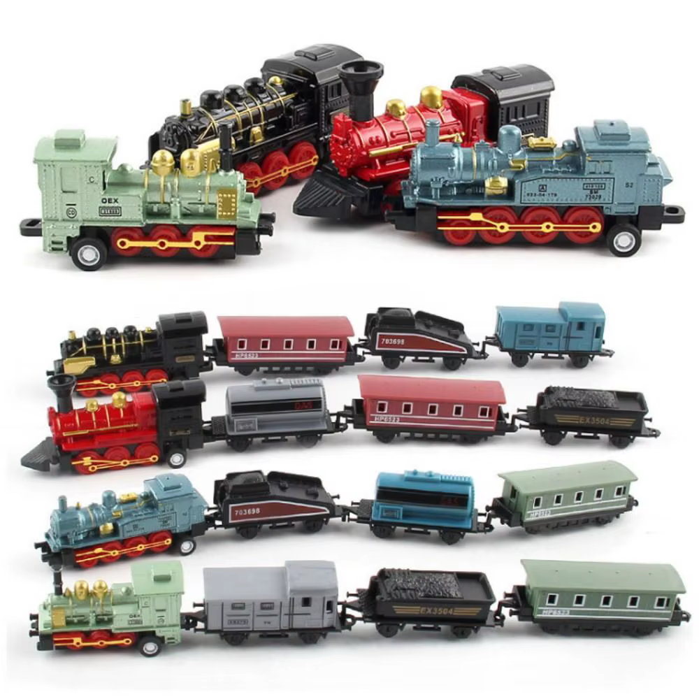 Tren de juguete de aleación 1:60 fundido a presión - Retro a vapor