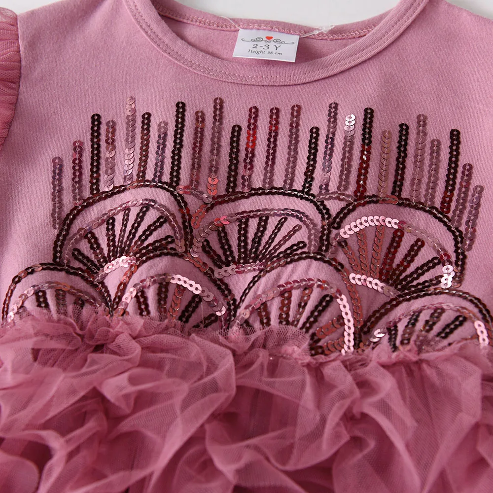 DXTON vestido tutú de princesa con lentejuelas para niña de fiesta