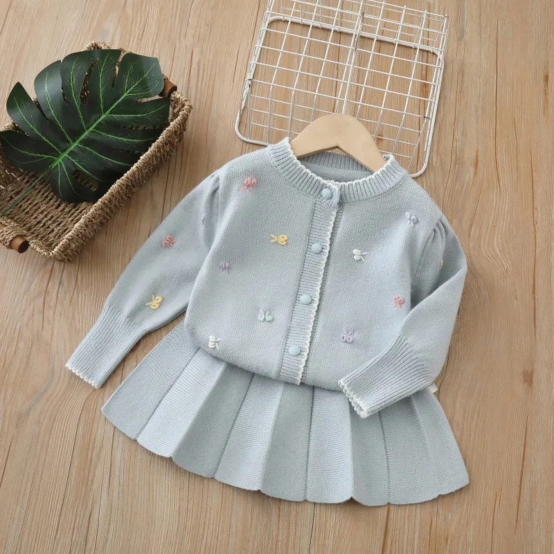 MILANCEL conjunto suéter y falda para niña otoño tejido punto - imagen 3