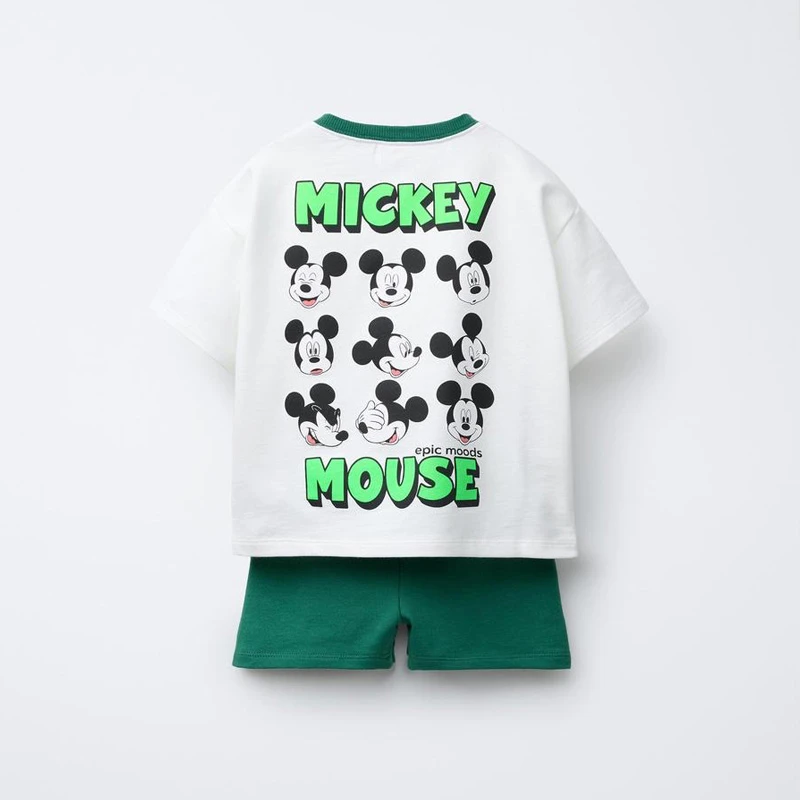 Conjunto de verano dos piezas camiseta dibujo y pantalón corto - imagen 4
