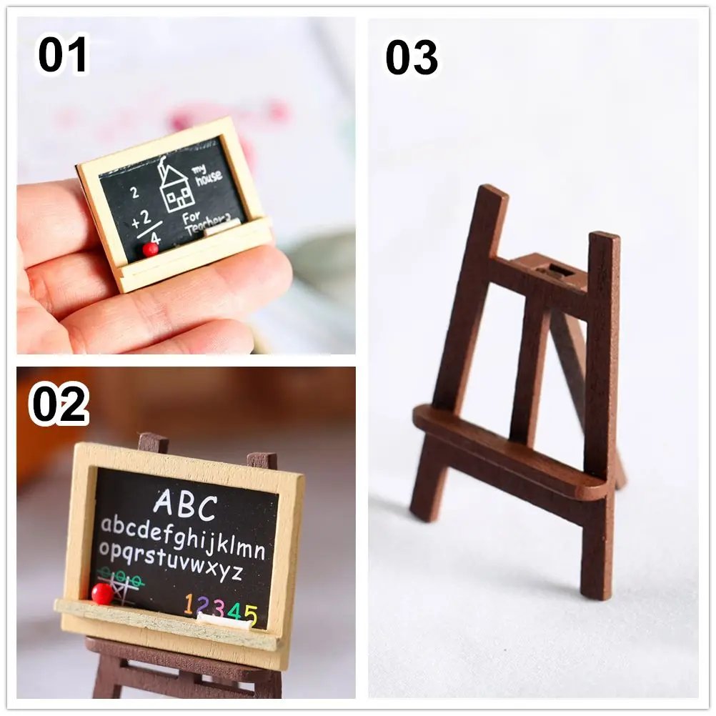 Mini pizarra de madera para juego simbólico con caballete - imagen 5
