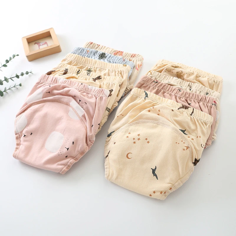 Pantalones de entrenamiento para bebé de algodón – Reutilizables - imagen 3