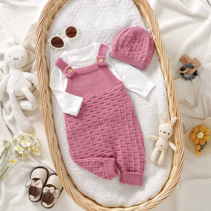 Pelele para bebé con sombrero gorrito de punto 0-18 meses