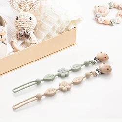 Sujetachupetes de silicona floral antipérdida para bebé recién nacido