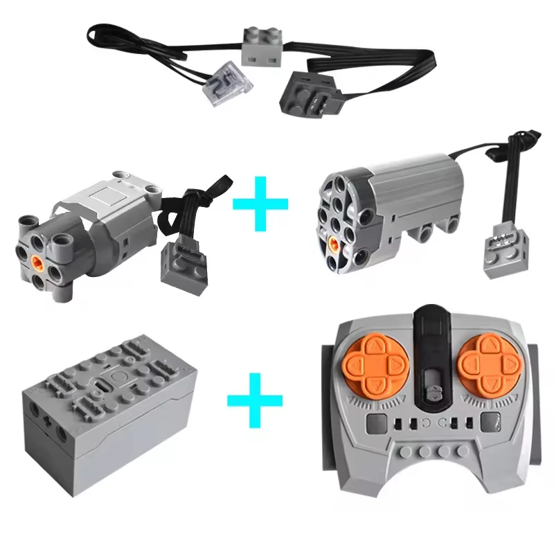 Bloques técnicos para niños - Kit con motor y fuente de energía - imagen 4