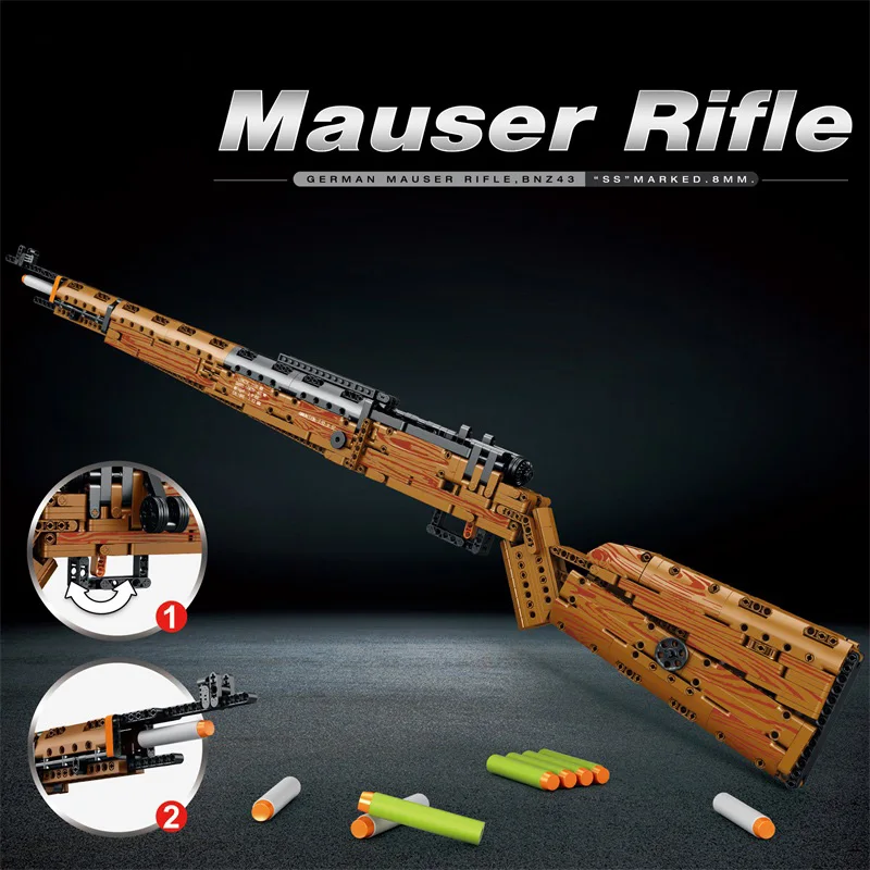 Mauser Kar98K bloques de construcción de rifle de francotirador - imagen 2