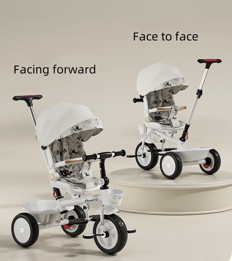 Triciclo multifuncional para niños con asiento cómodo y volante