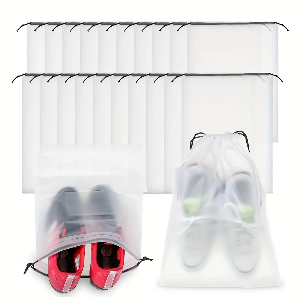Organizador para zapatos de viaje con bolsas plegables y cordón - imagen 2