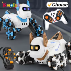 Robot RC con control remoto, luces, sonido y pulverización para niños