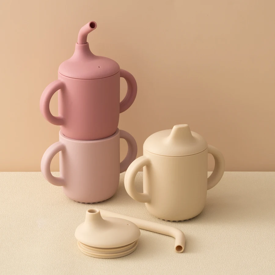 Taza infantil con pajita de silicona - sin BPA y tapa doble para niños - imagen 2