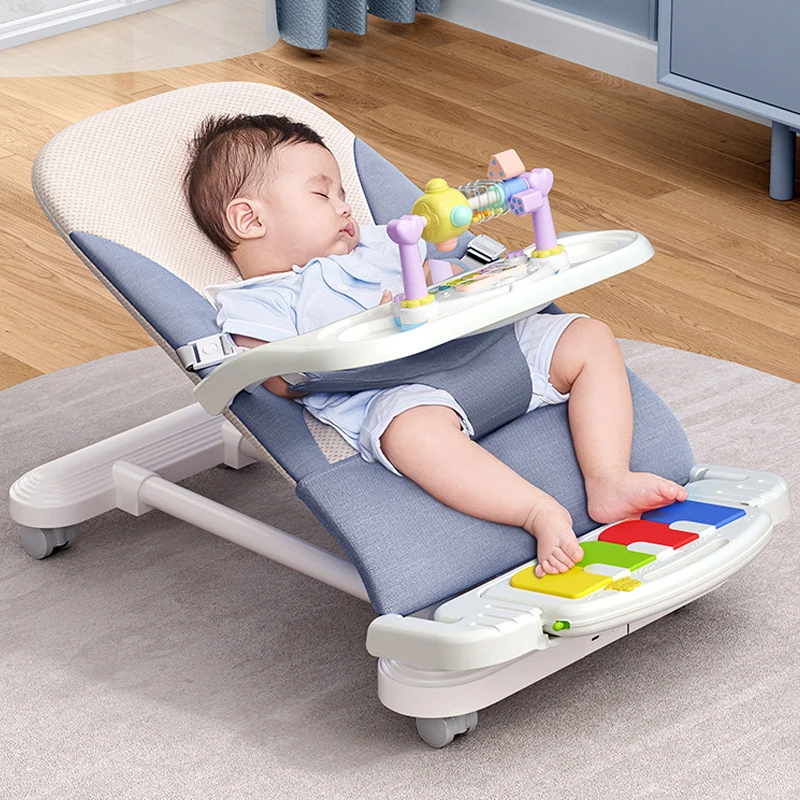 Mecedora reclinable para bebé con música y bandeja - imagen 5