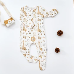Elinfant Pijama body con pies de algodón y bambú para bebé