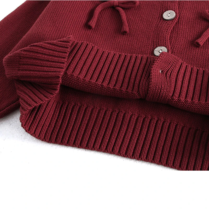 Suéter de Año Nuevo para niños – Cardigan rojo coreano - imagen 2