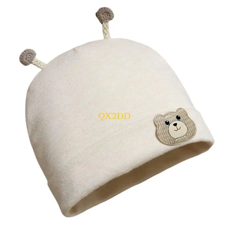 QX2D Gorro bebé de algodón suave y transpirable para recién nacidos - imagen 3