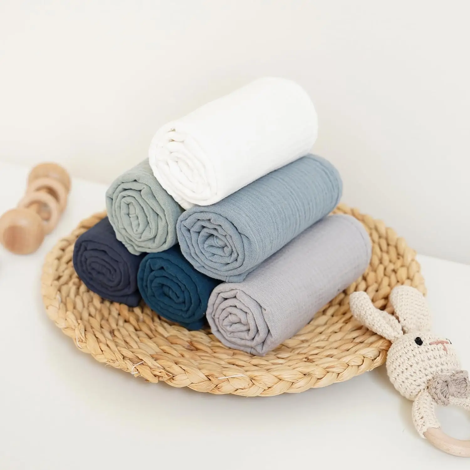 Paños de eructar unisex algodón 100% grandes para recién nacidos - imagen 2