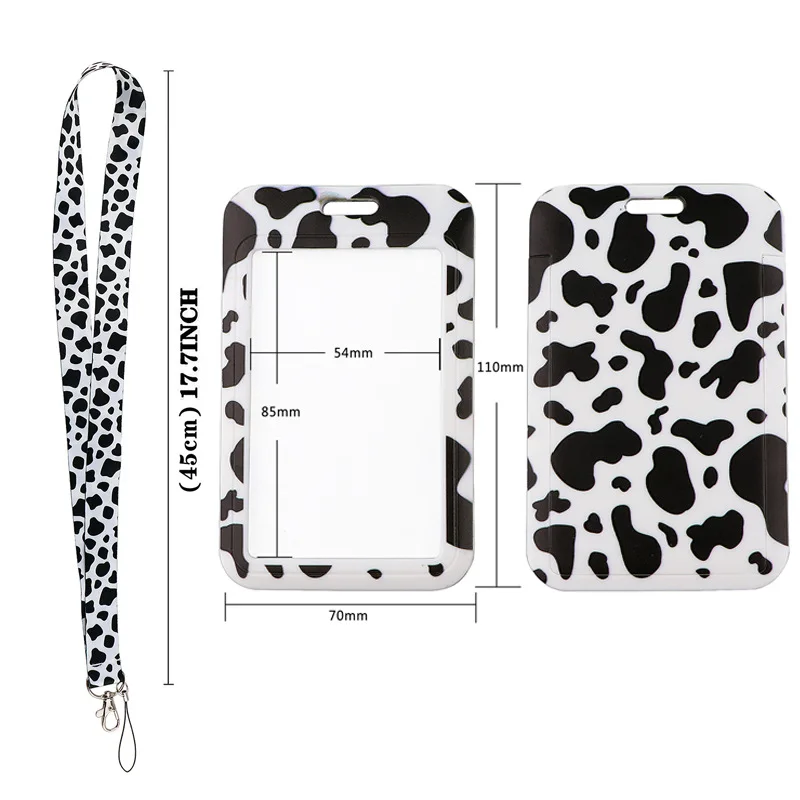Cordón porta tarjetas infantil con estampado vaca y cebra práctico - imagen 5